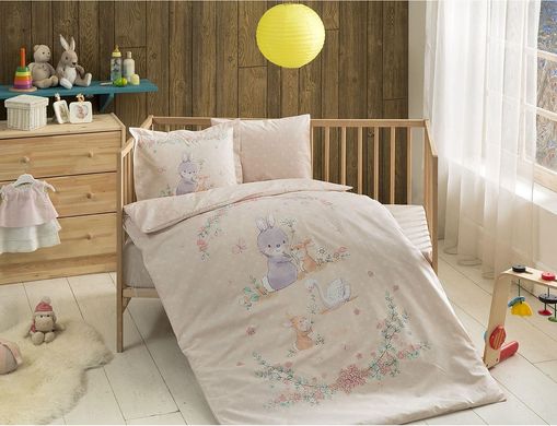 Комплект постільної білизни в ліжечко TAC Organic Happy Bunny