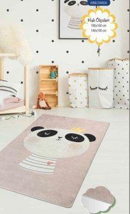 Ковер детский безворсовый Chilai Home 100 х 160 см. king panda