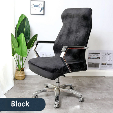 Чехол на компьютерное-офисное кресло велюровый Homytex Черный 60*80 см