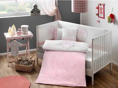 Набір в ліжечко з бортиками та ковдрою TAC Sweet Baby Pink (8 предметів)