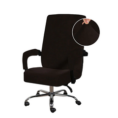 Чохол на комп'ютерне-офісне крісло велюрове Homytex Шоколадний 55*69 см