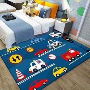 Детский ковер безворсовый Homytex Cars mavi