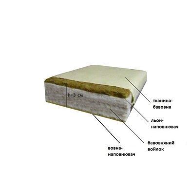 Матрац зима/літо дорослий Lintex (тканина бавовна) 160х200х3 см