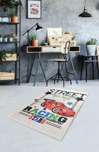 Ковер детский безворсовый Chilai Home 100 * 160 см. street racing
