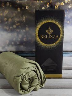 Moss 160х200см., сатиновая простыня на резинке Belizza