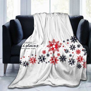 Рождественский плед двуслойный Homytex 180 * 220 флис Sherpa 08