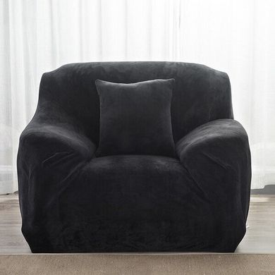 Чохол на диван + 2 крісла замша / мікрофібра Homytex Чорний