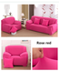 Набір еластичних чохлів на диван + 2 крісла Homytex Рожевий