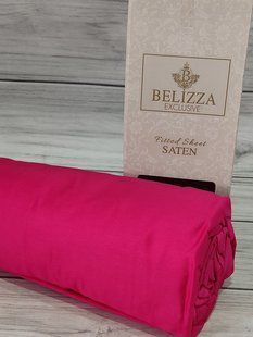 Fusya 160х200см., сатиновая простыня на резинке Belizza