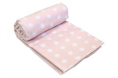 Плед-одеяло детское "Горох" 100*140 розовый