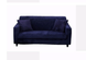 Чохол на 2-місний диван замша / мікрофібра Homytex Синій