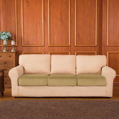 Чехлы на диванные подушки - сидушки Homytex Бежевый 150*190 (50/70)+20см.