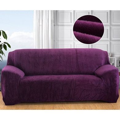 Чохол на 2-місний диван замша / мікрофібра Homytex фіолетовий
