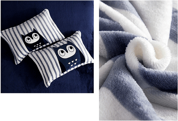 Плюшевое постельное белье полуторное Homytex Owls