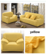 Набор эластичных чехлов на диван + 2 кресла Homytex Желтый