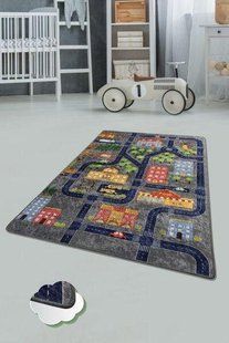 Ковер детский безворсовый&nbsp;Chilai Home 140 х 190 см.&nbsp;Small town grey