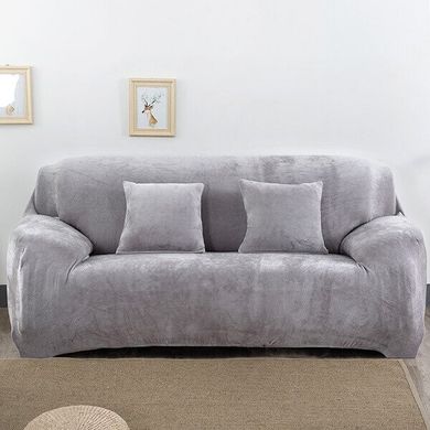 Чохол на 2-місний диван замша / мікрофібра Homytex Сірий
