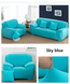 Набор эластичных чехлов на диван + 2 кресла Homytex Голубой