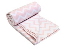 Плед-одеяло детское "Зигзаг" 100*140 розовое