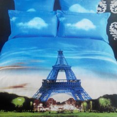 Комплект постельного белья Love You евро 3D Париж