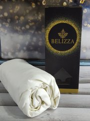 Krem 180х200см., сатиновая простыня на резинке Belizza