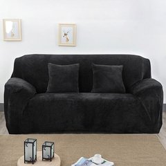 Чохол на 2-місний диван замша / мікрофібра Homytex Чорний
