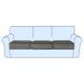 Чехлы на диванные подушки - сидушки Homytex Светло-серый 150*190 (50/70)+20см.