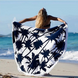 Пляжний рушник з бахрамою круглий Homytex 150*150 Пальми