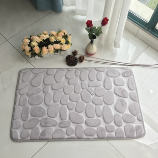 Коврик для ванной комнаты с эффектом памяти 50*80 см Homytex Камни Grey