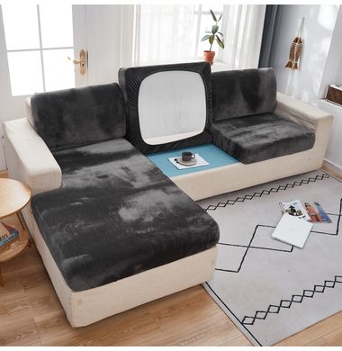 Чехлы на диванные подушки - сидушки Homytex 50*70 (50/70)+20см. Темно-серый